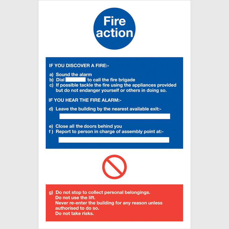 Fire Action Notice FI61