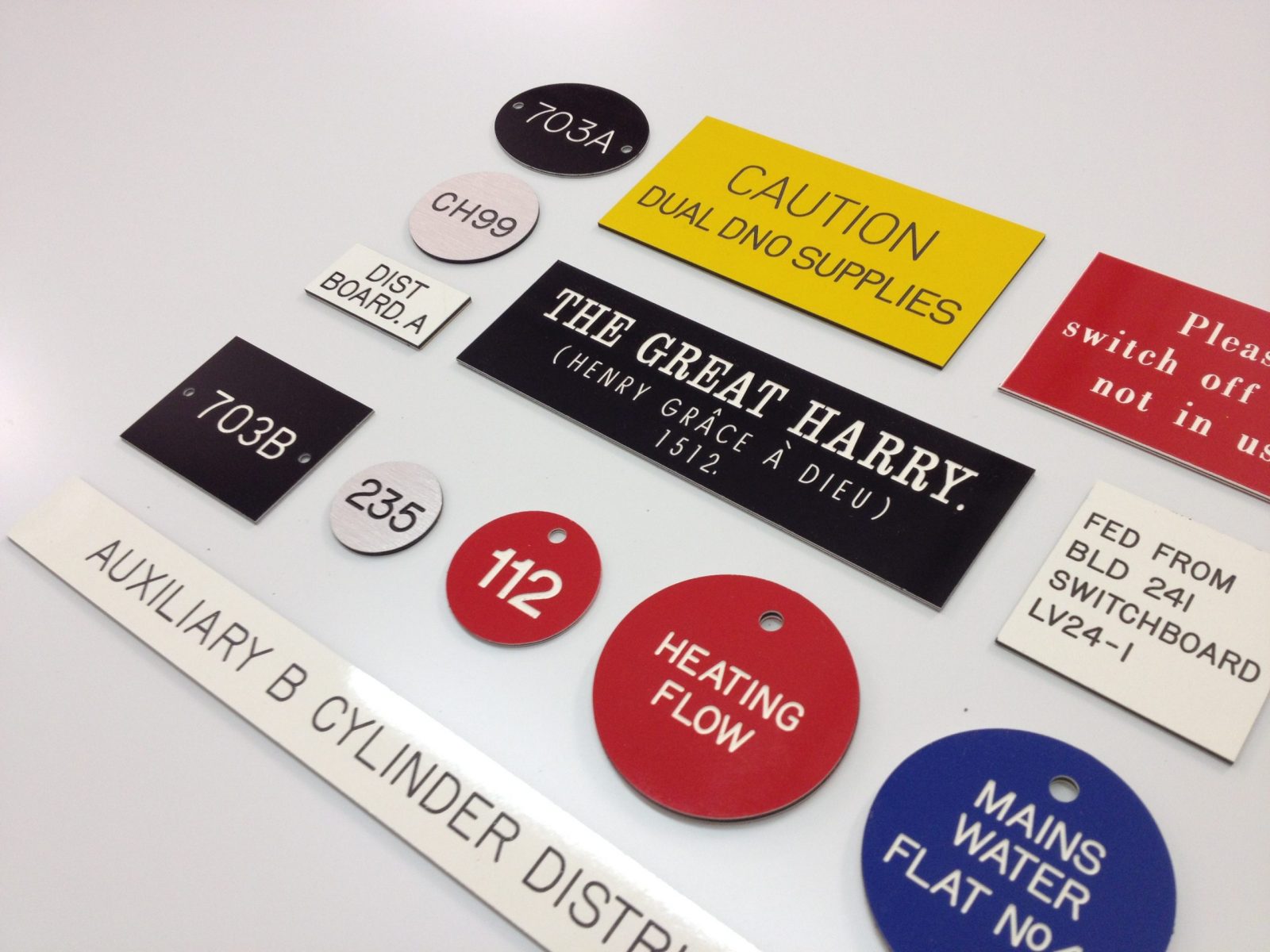 Engraved Labels And Tags