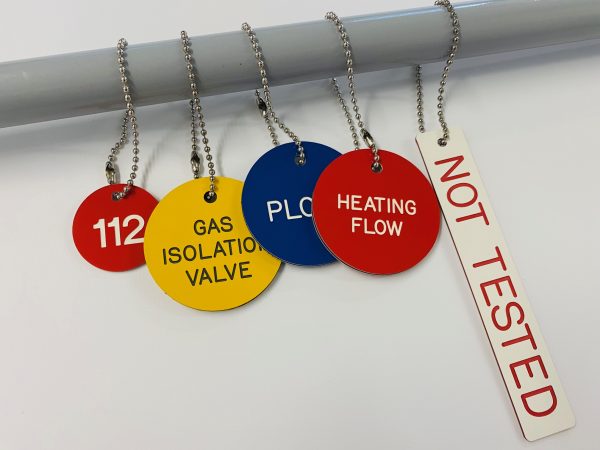 Engraved Traffolyte Valve Tags