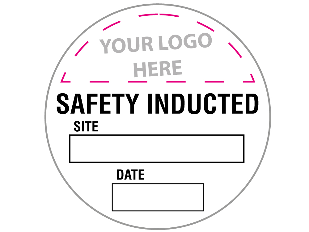 50mm Diameter Safety Inducted Helmet Sticker