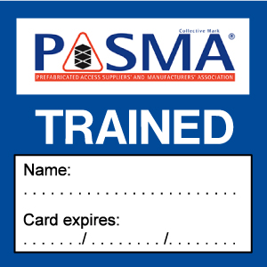 PASMA Trained Construction Helmet Sticker