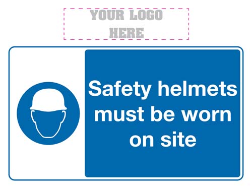 Safety Helmets Must Be Worn On Site Sign