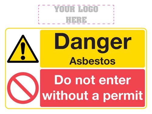 Danger Asbestos Do Not Enter Without A Permit Sign