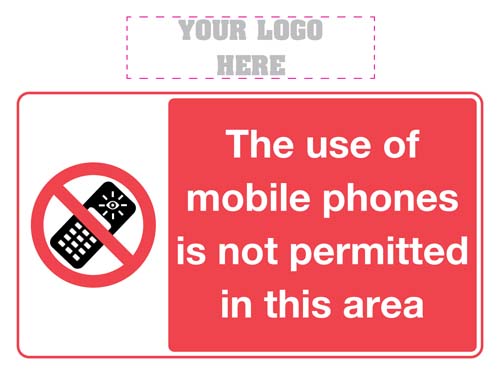 The Use Of Mobile Phones Is Not Permitted In This Area Sign