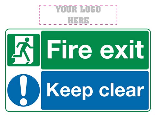 Fire Exit Keep Clear Sign
