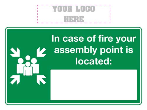 In Case Of Fire Your Assembly Point Is Located Sign