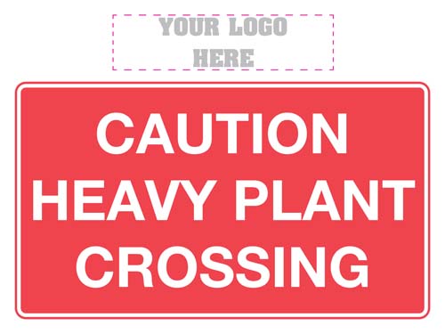 Caution Heavy Plant Crossing Sign